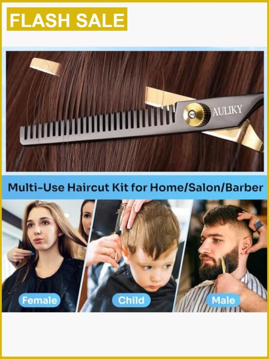 15 Pc Professional Stainless Steel Hair Cutting Scissors Set main image 4